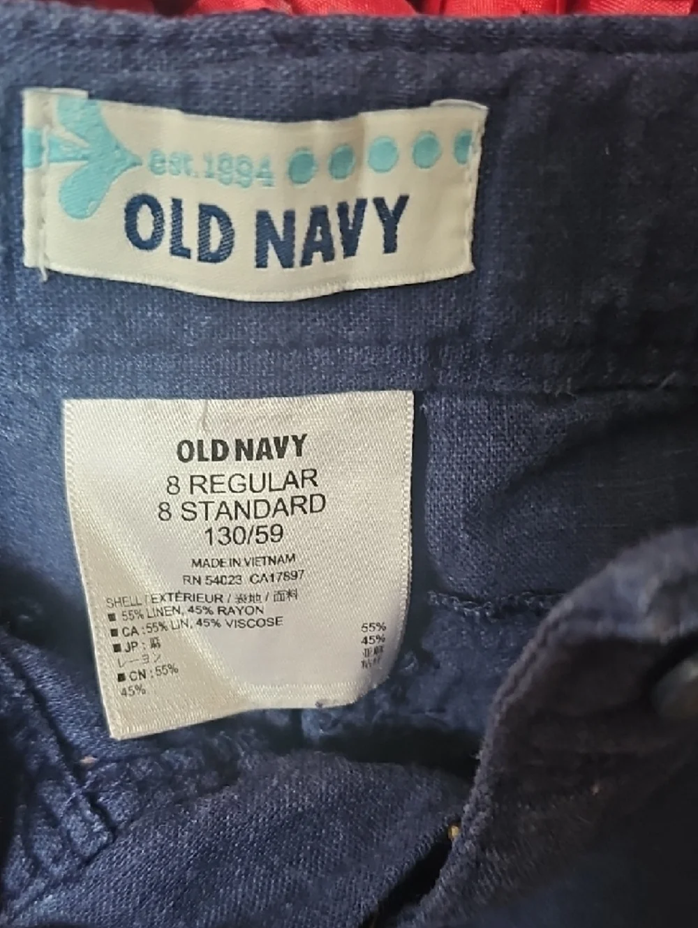 Old Navy Girls Blue Drawstring Light Bermuda Shorts Size 8